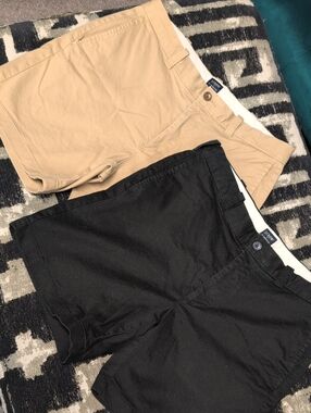 J. Crew Beige and Black Casual Shorts (7" Inseam)
